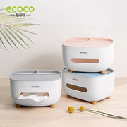 ECOCO Multifunctional Tissue Box with Storage Holder