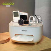 ECOCO Multifunctional Tissue Box with Storage Holder